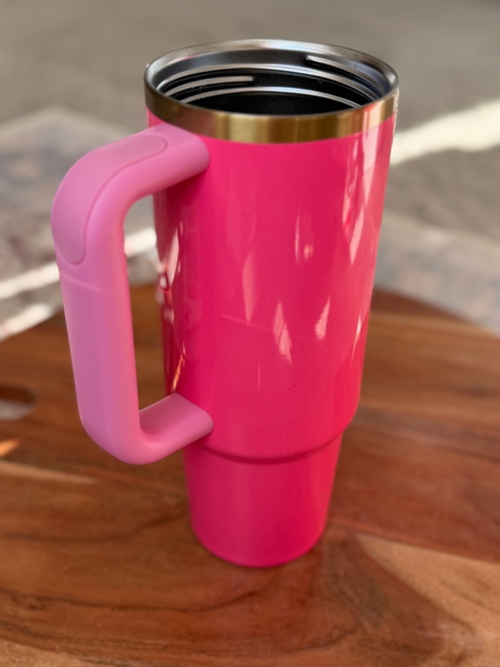Stanley Pink Insulated Travel Mug with Handle - Picture 7 of 15